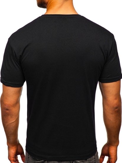 Bolf Herren T-Shirt mit Motiv Schwarz  14336