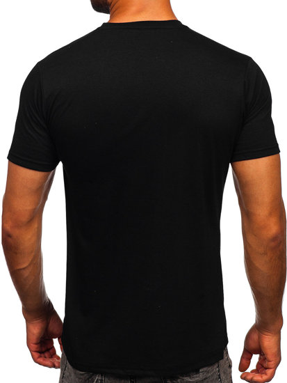 Bolf Herren T-Shirt mit Motiv Schwarz  14498-1