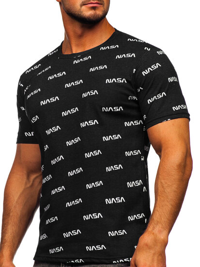 Bolf Herren T-Shirt mit Motiv Schwarz 14950-1