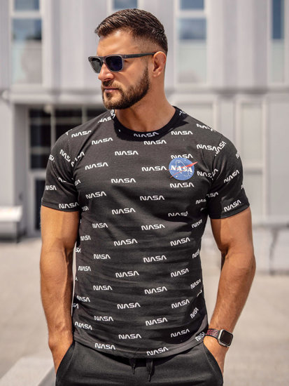 Bolf Herren T-Shirt mit Motiv Schwarz  14950A