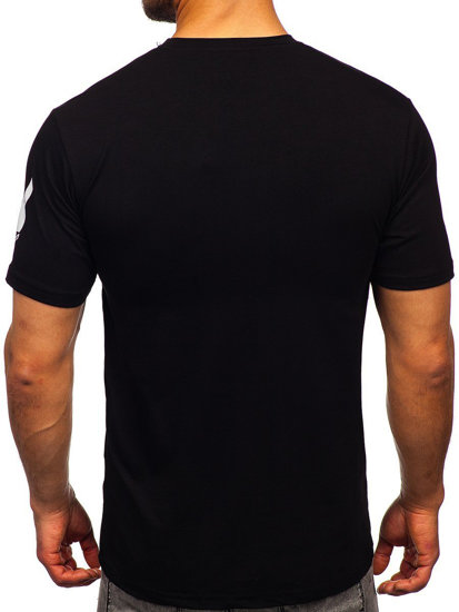 Bolf Herren T-Shirt mit Motiv Schwarz 192368