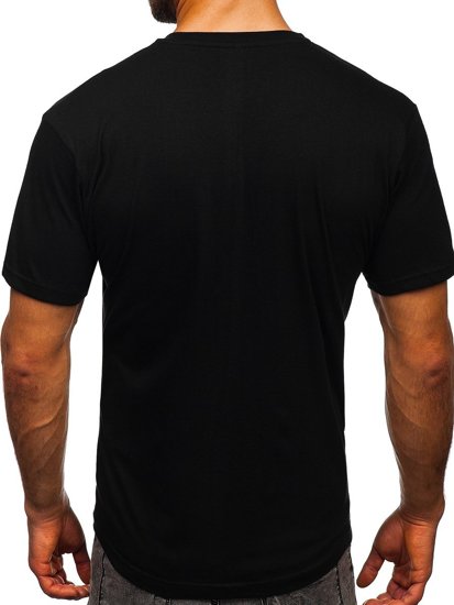 Bolf Herren T-Shirt mit Motiv Schwarz 2098