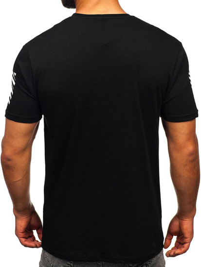 Bolf Herren T-Shirt mit Motiv Schwarz 2611