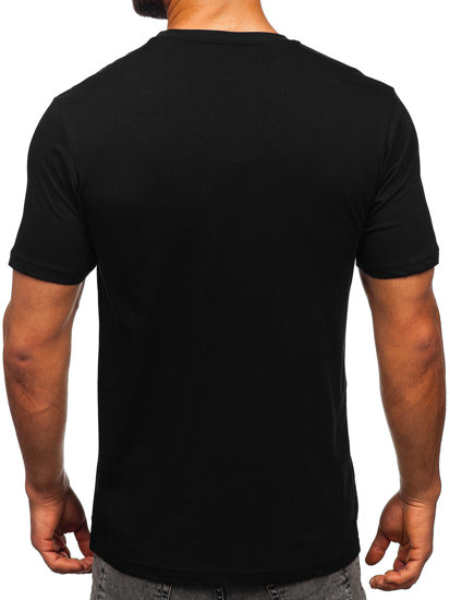 Bolf Herren T-Shirt mit Motiv Schwarz  6300