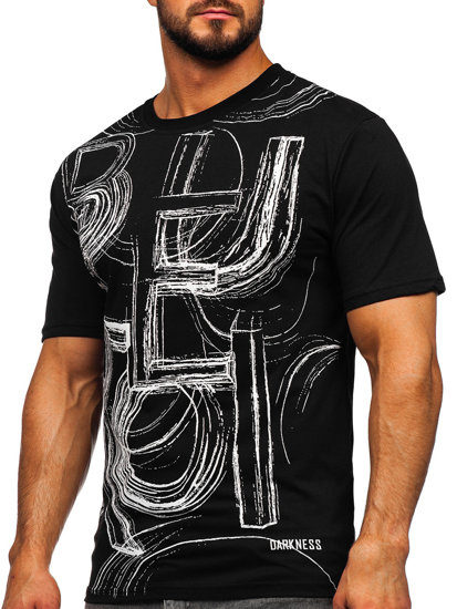 Bolf Herren T-Shirt mit Motiv Schwarz KS2525T