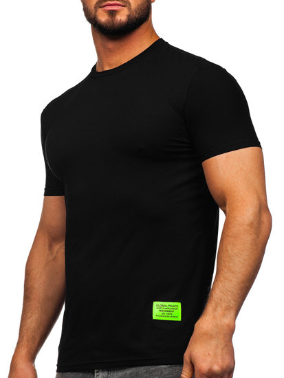 Bolf Herren T-Shirt mit Motiv Schwarz  MT3046