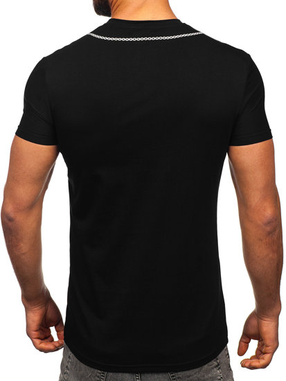 Bolf Herren T-Shirt mit Motiv Schwarz  MT3051