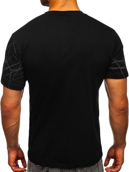 Bolf Herren T-Shirt mit Motiv Schwarz SS10935