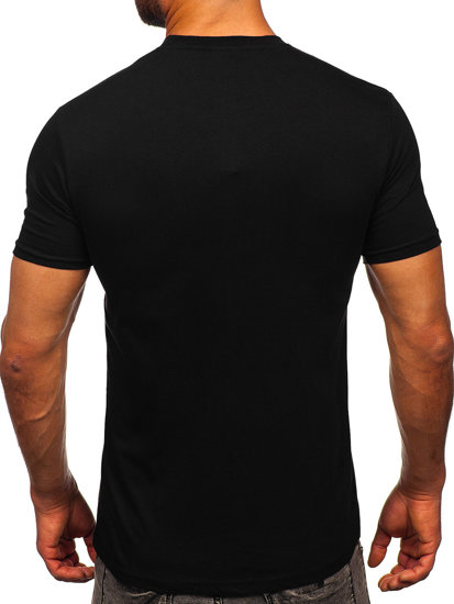 Bolf Herren T-Shirt mit Motiv Schwarz  Y70019