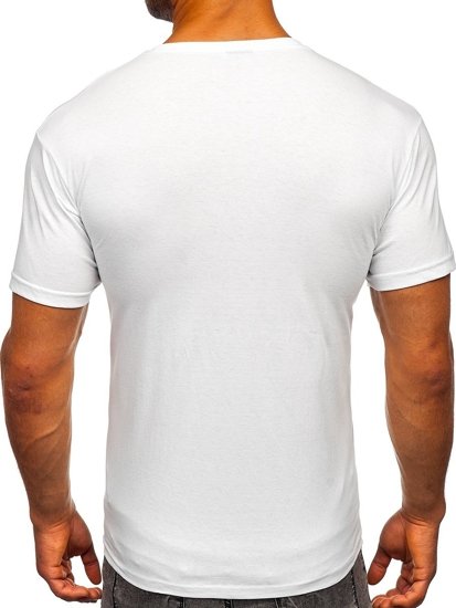 Bolf Herren T-Shirt mit Motiv Weiß 142174