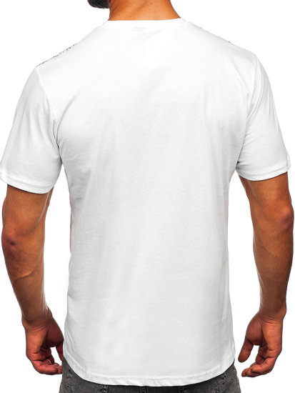 Bolf Herren T-Shirt mit Motiv Weiß  14234