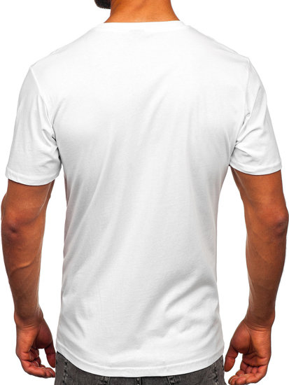 Bolf Herren T-Shirt mit Motiv Weiß 14498