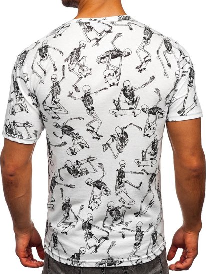 Bolf Herren T-Shirt mit Motiv Weiß 14916