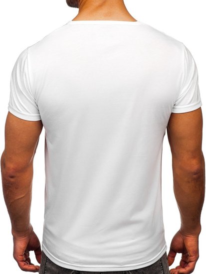 Bolf Herren T-Shirt mit Motiv Weiß  KS2336