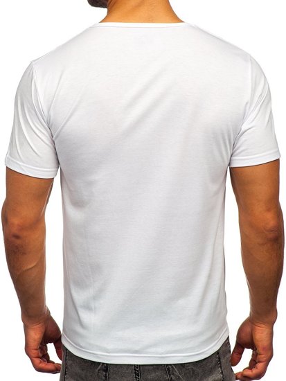 Bolf Herren T-Shirt mit Motiv Weiß KS2625