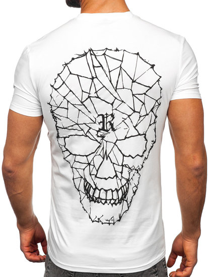 Bolf Herren T-Shirt mit Motiv Weiß  MT3027