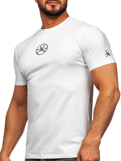 Bolf Herren T-Shirt mit Motiv Weiß  MT3040