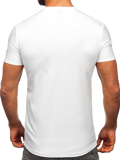 Bolf Herren T-Shirt mit Motiv Weiß  MT3040