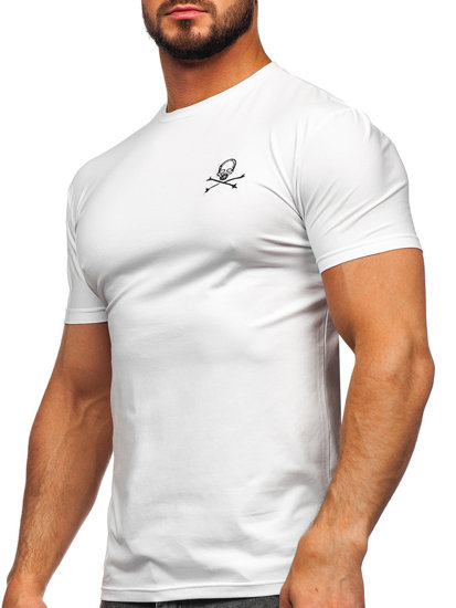 Bolf Herren T-Shirt mit Motiv Weiß  MT3049