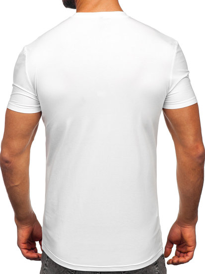 Bolf Herren T-Shirt mit Motiv Weiß  MT3049