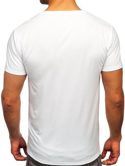 Bolf Herren T-Shirt mit Motiv Weiß Y70007