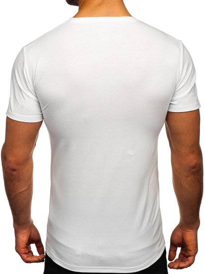 Bolf Herren T-Shirt mit Motiv Weiß  Y70052