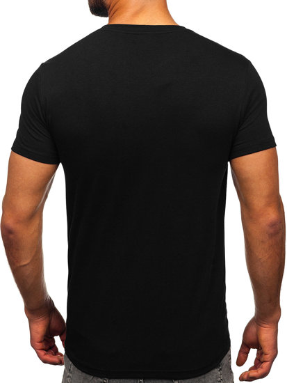 Bolf Herren T-Shirt mit Tasche mit Motiv Camo Schwarz-Grün  8T85