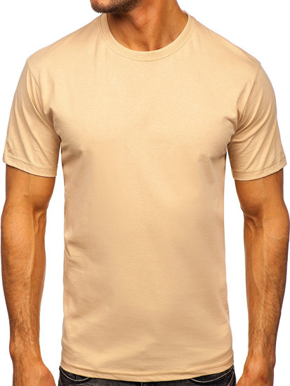 Bolf Herren T-Shirt ohne Motiv Beige  192397