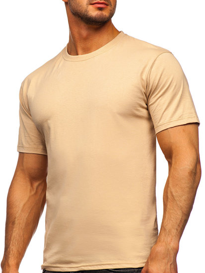 Bolf Herren T-Shirt ohne Motiv Beige  192397