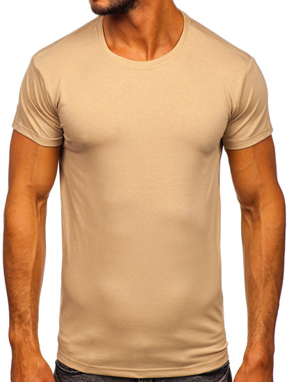 Bolf Herren T-Shirt ohne Motiv Beige  2005-91