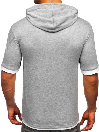 Bolf Herren T-Shirt ohne Motiv Grau  08