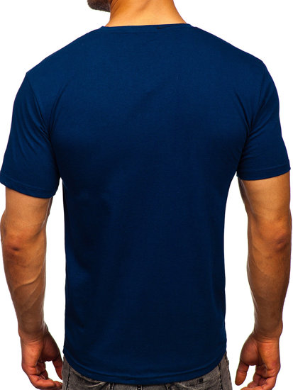 Bolf Herren T-Shirt ohne Motiv Indigo  192397