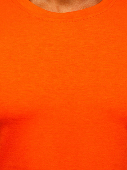 Bolf Herren T-Shirt ohne Motiv Orange  2005-32