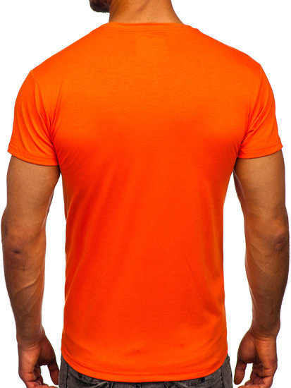 Bolf Herren T-Shirt ohne Motiv Orange  2005-32