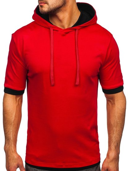 Bolf Herren T-Shirt ohne Motiv Rot  08