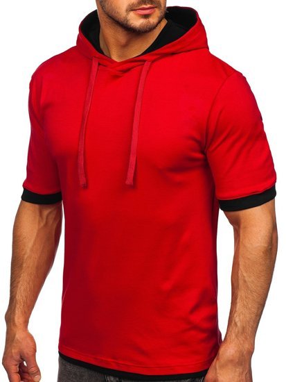 Bolf Herren T-Shirt ohne Motiv Rot  08