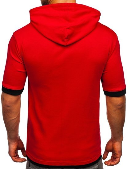 Bolf Herren T-Shirt ohne Motiv Rot  08