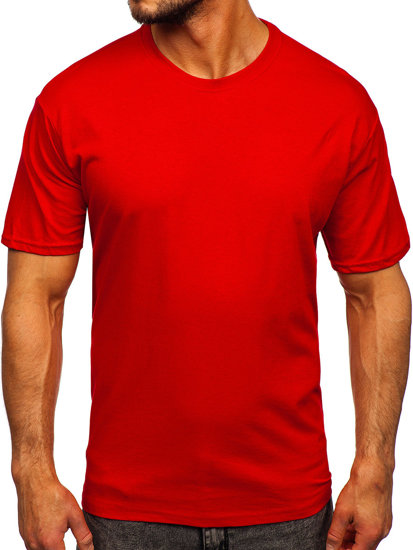 Bolf Herren T-Shirt ohne Motiv Rot  192397