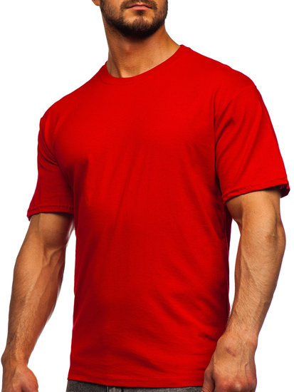 Bolf Herren T-Shirt ohne Motiv Rot  192397