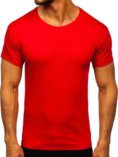 Bolf Herren T-Shirt ohne Motiv Rot  2005