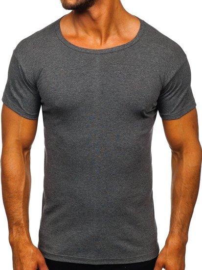 Bolf Herren T-Shirt ohne Motiv Schwarzgrau  NB003