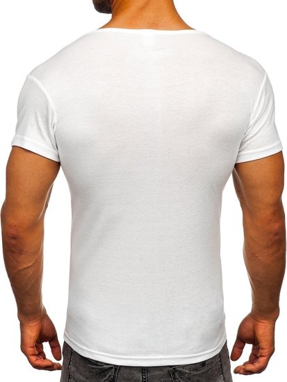 Bolf Herren T-Shirt ohne Motiv Weiß  NB003