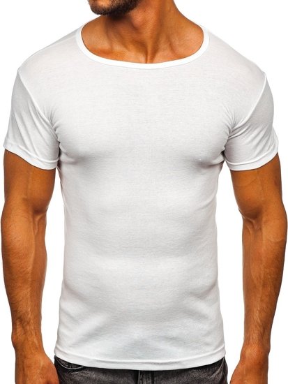 Bolf Herren T-Shirt ohne Motiv Weiß  NB003