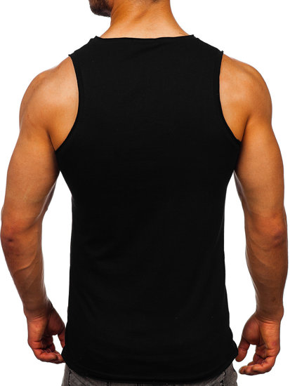 Bolf Herren Tank Top Unterhemd ohne Motiv Schwarz Bolf 1205