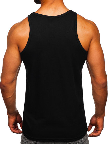 Bolf Herren Tank Top mit Motiv Schwarz  143029