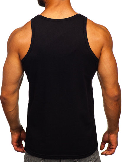 Bolf Herren Tank Top mit Motiv Schwarz  143031