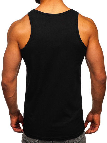 Bolf Herren Tank Top mit Motiv Schwarz  143032