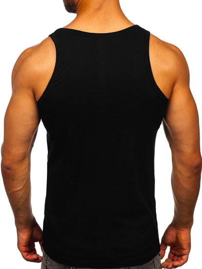 Bolf Herren Tank Top mit Motiv Schwarz  14844