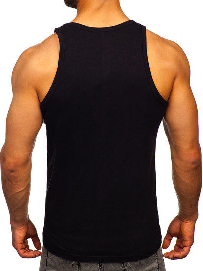 Bolf Herren Tank Top mit Motiv Schwarz  14845