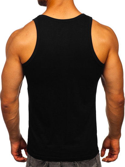 Bolf Herren Tank Top mit Motiv Schwarz 14847